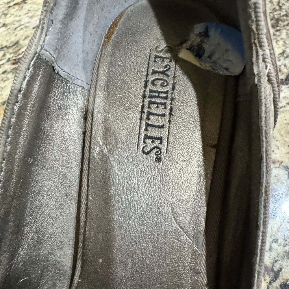 Seychelles Gray 3” Leather Wedge 6.5 Heels